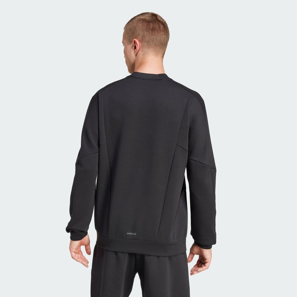 Foto 4 | D4t Crew Sweats Adidas Negro Hombre