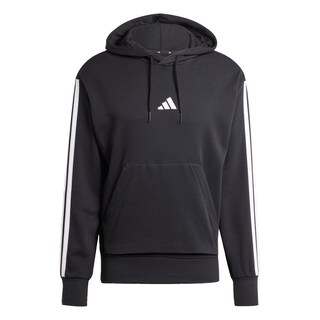 Foto 1 | Sudadera con Capucha Essentials 3 Tiras Felpa Francesa Adidas Negro para Hombre
