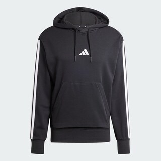 Foto 3 | Sudadera con Capucha Essentials 3 Tiras Felpa Francesa Adidas Negro para Hombre