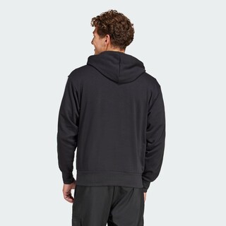 Foto 4 | Sudadera con Capucha Essentials 3 Tiras Felpa Francesa Adidas Negro para Hombre
