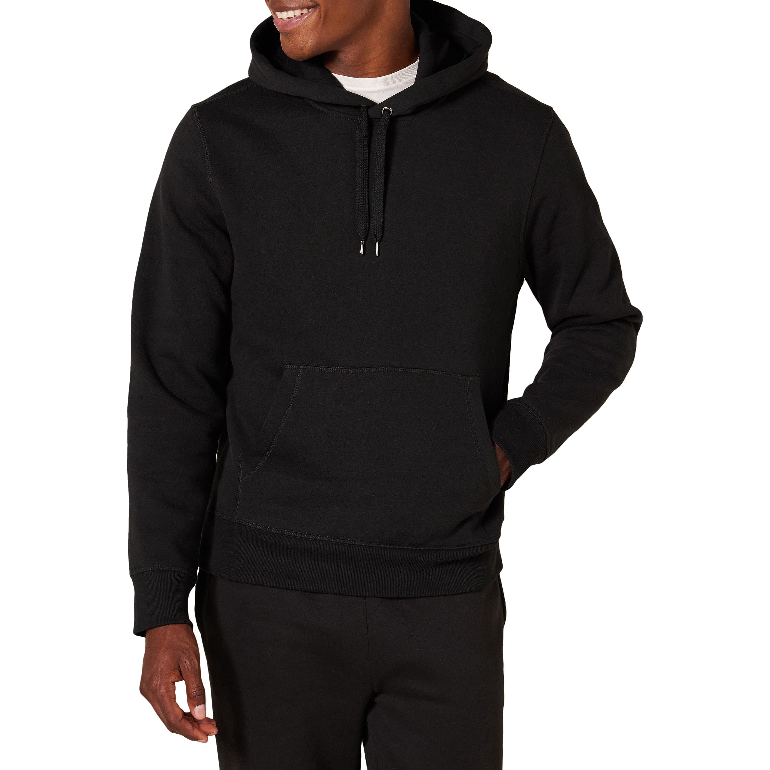 Foto 2 pulgar | Sudadera con Capucha Amazon Essentials Negra para Hombre- Venta Internacional