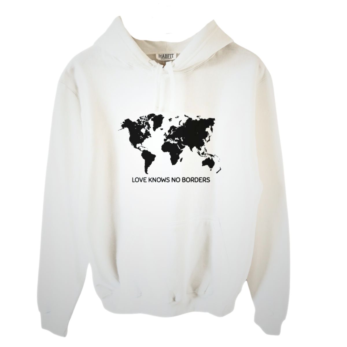 Sudadera Deportiva Mapa Mundi | Habfit | Negra / Blanca