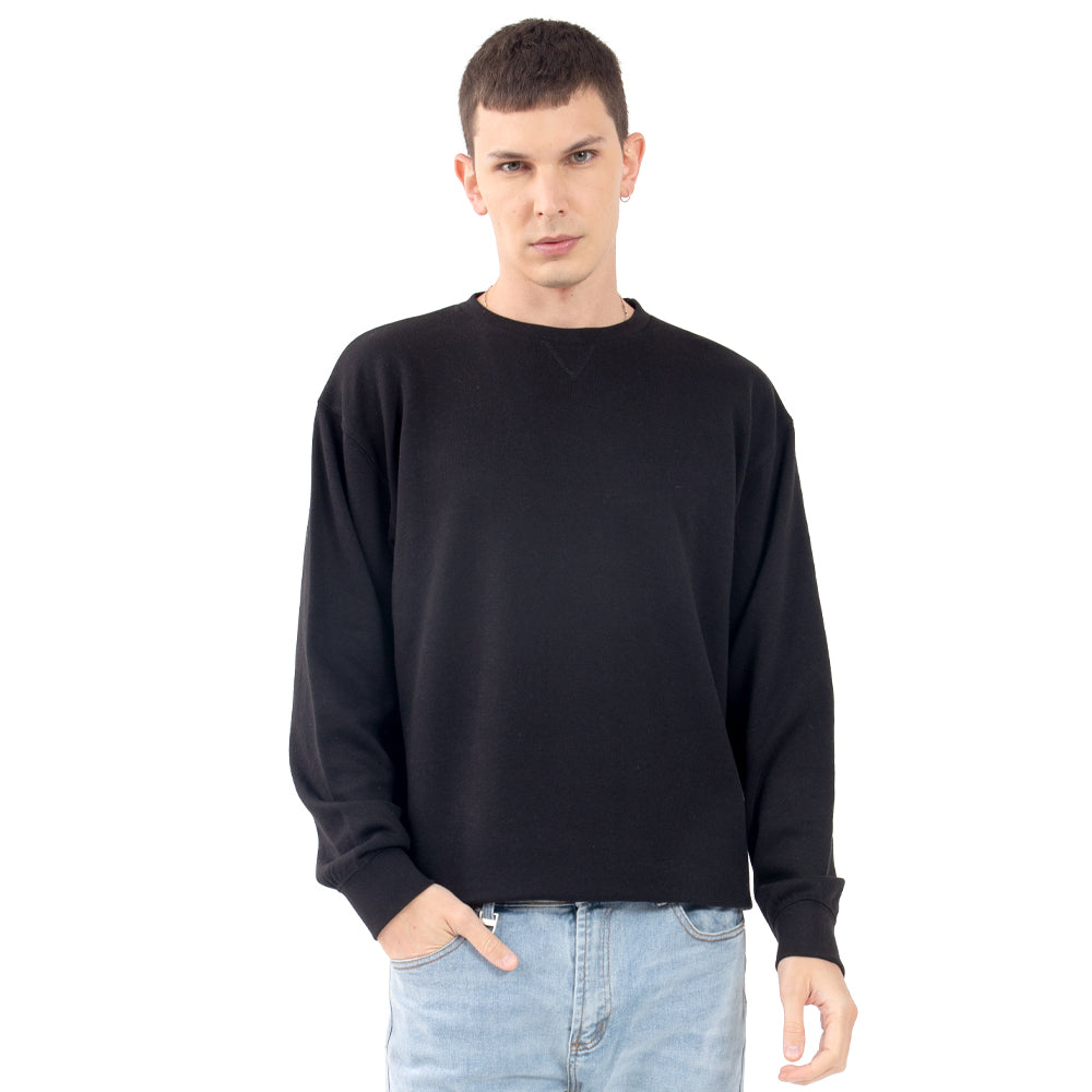 Sudadera Quarry Para Hombre Básica Slimfit Color Negro