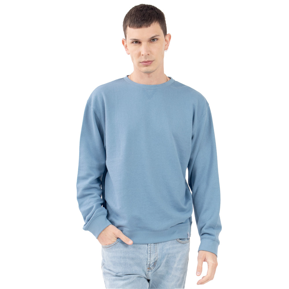 Sudadera Quarry Para Hombre Básica Slimfit Color Azul