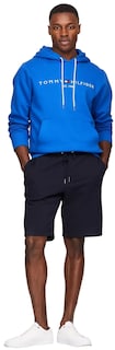 Foto 2 | Sudadera con Capucha Tommy Hilfiger Logo Bordado Azul para Hombre - Venta Internacional