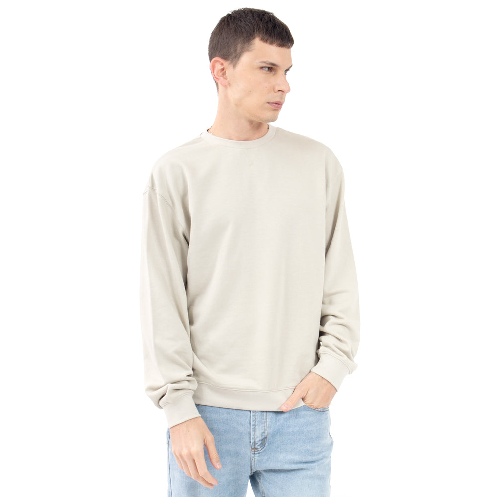 Sudadera Quarry Para Hombre Básica Slimfit Color Beige