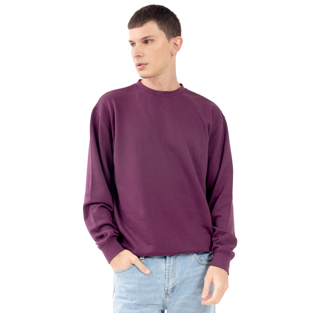 Sudadera Quarry Para Hombre Básica Slimfit Color Morado