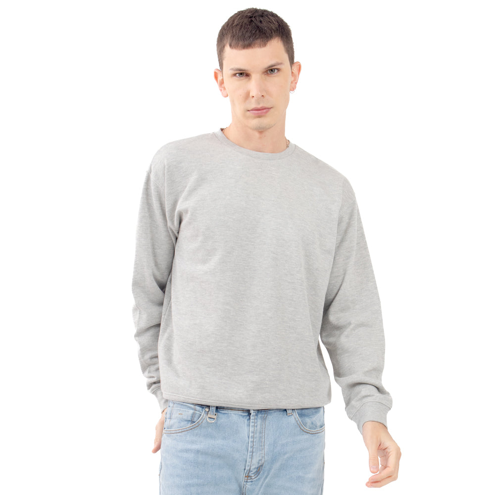 Sudadera Quarry Para Hombre Básica Slimfit Color Gris