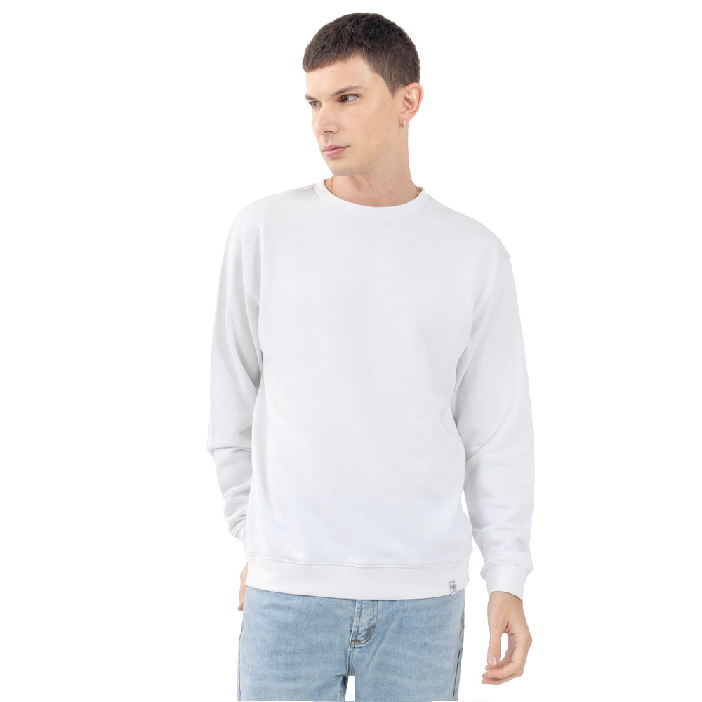 Sudadera Quarry Para Hombre Básica Slimfit Color Blanco