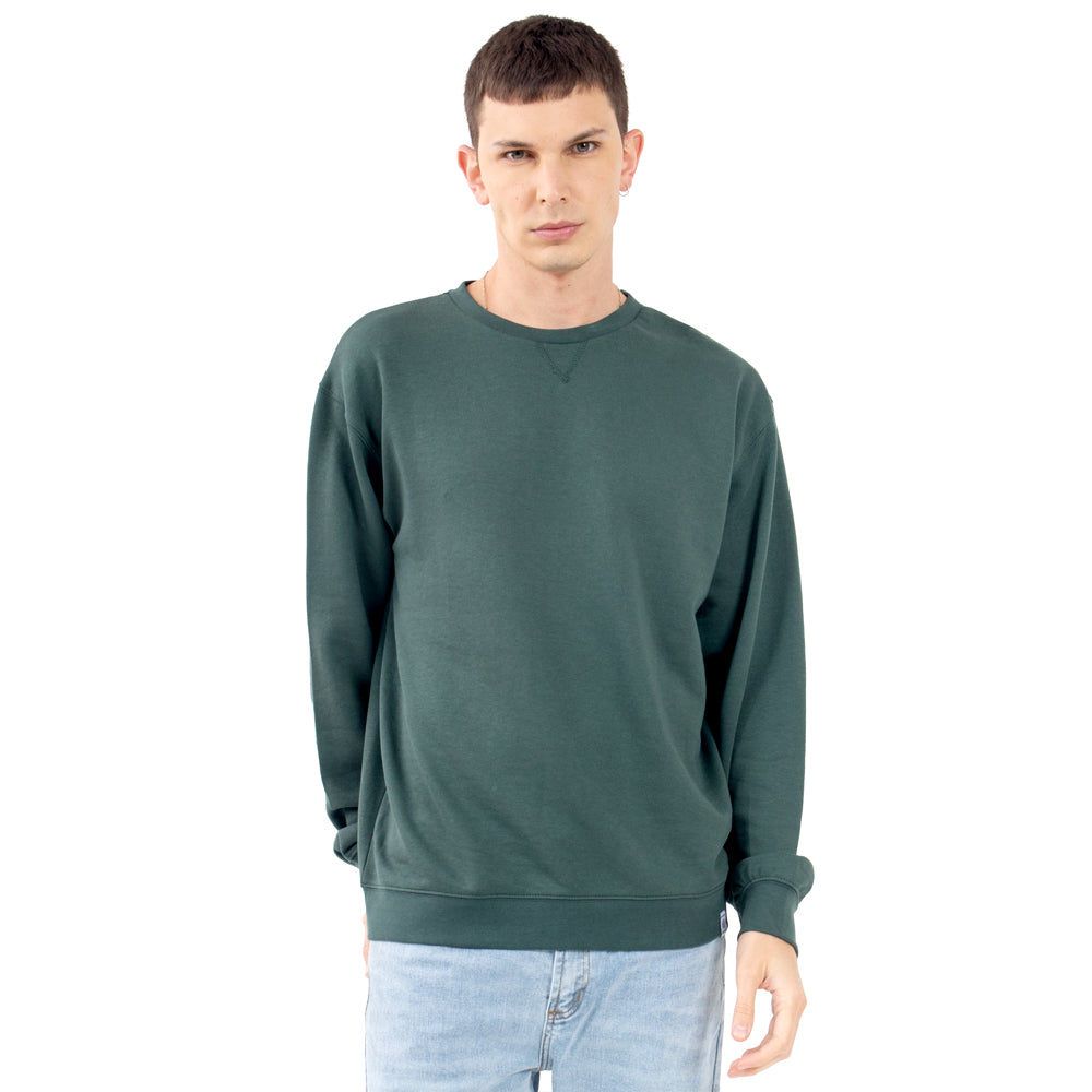 Sudadera Quarry Para Hombre Básica Slimfit Color Verde