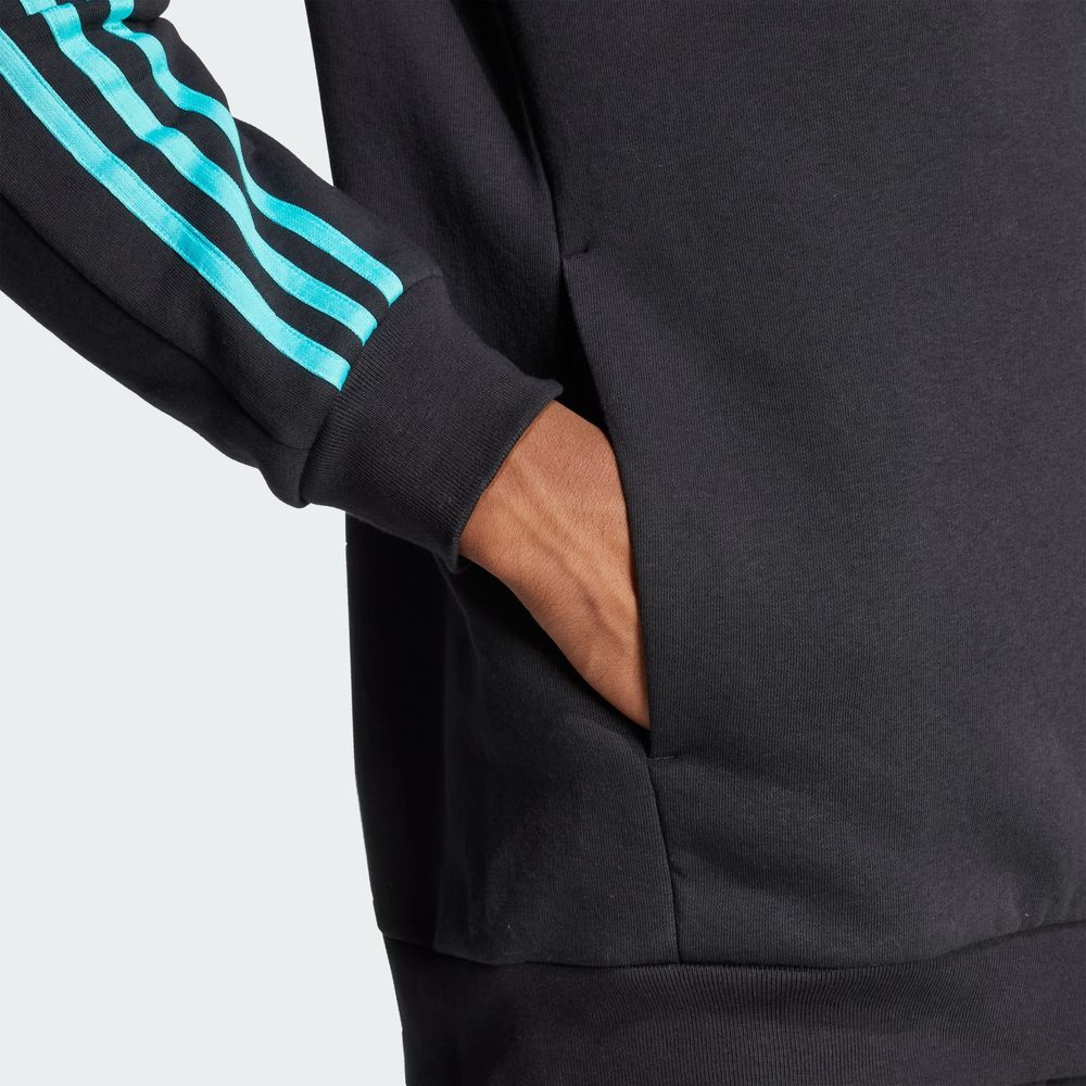 Foto 1 | Mercedes - Sudadera Con Gorro Amg Petronas Formula One Team Dna Cierre Frontal Adidas Negro Hombre