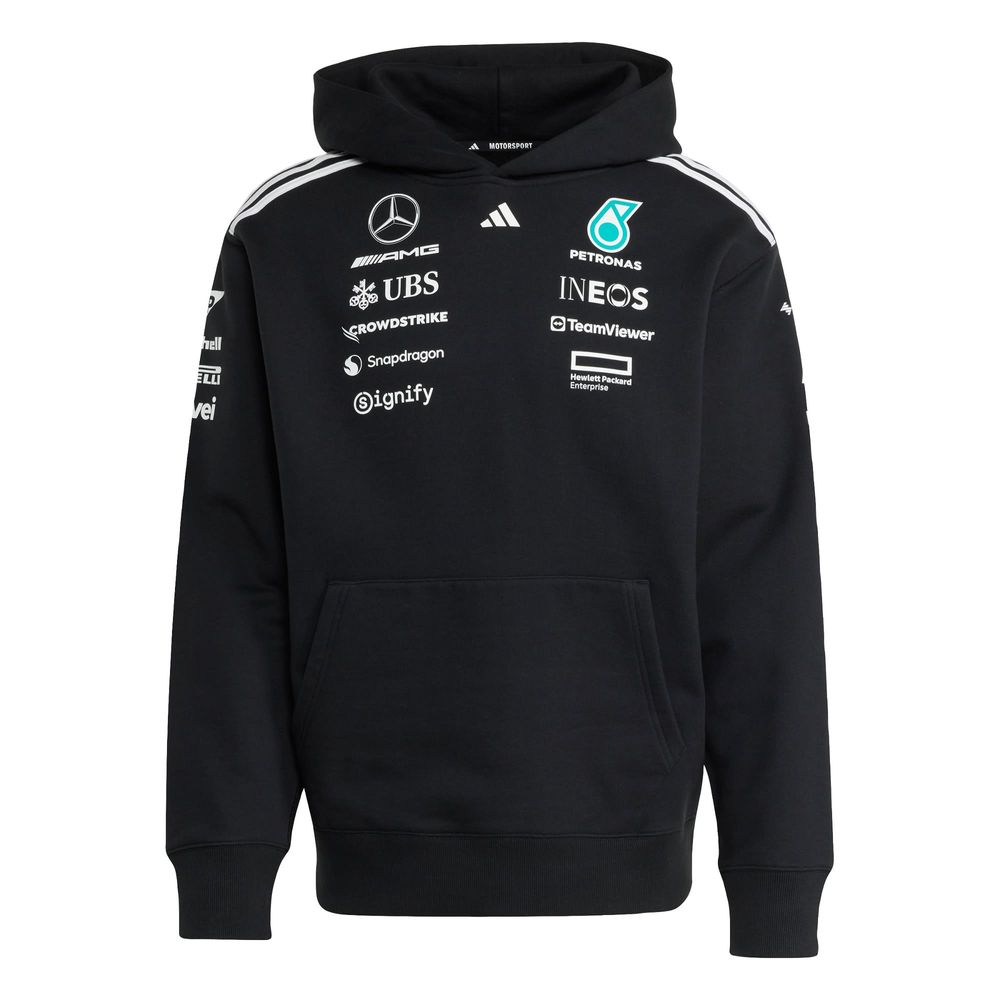 Foto 2 pulgar | Sudadera Con Gorro Mercedes- Amg Petronas F1 Team Adidas Negro Hombre