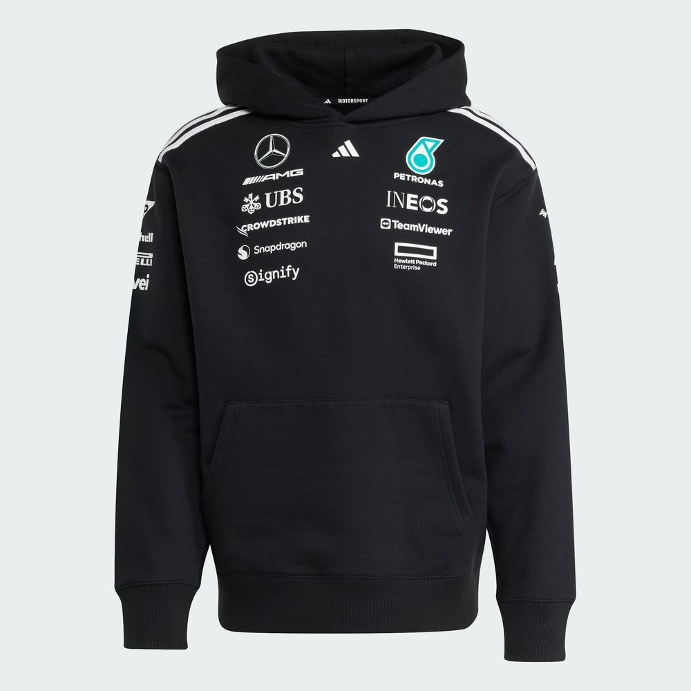 Foto 3 pulgar | Sudadera Con Gorro Mercedes- Amg Petronas F1 Team Adidas Negro Hombre