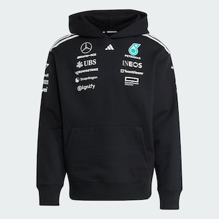 Foto 2 | Sudadera Con Gorro Mercedes- Amg Petronas F1 Team Adidas Negro Hombre