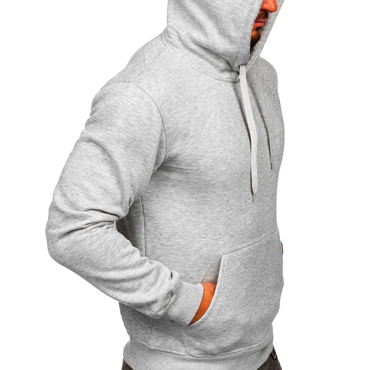 Foto 3 pulgar | Sudadera Hombre Con Capucha Deportiva Xl Eo Safe Imports Esi-18646 Gris