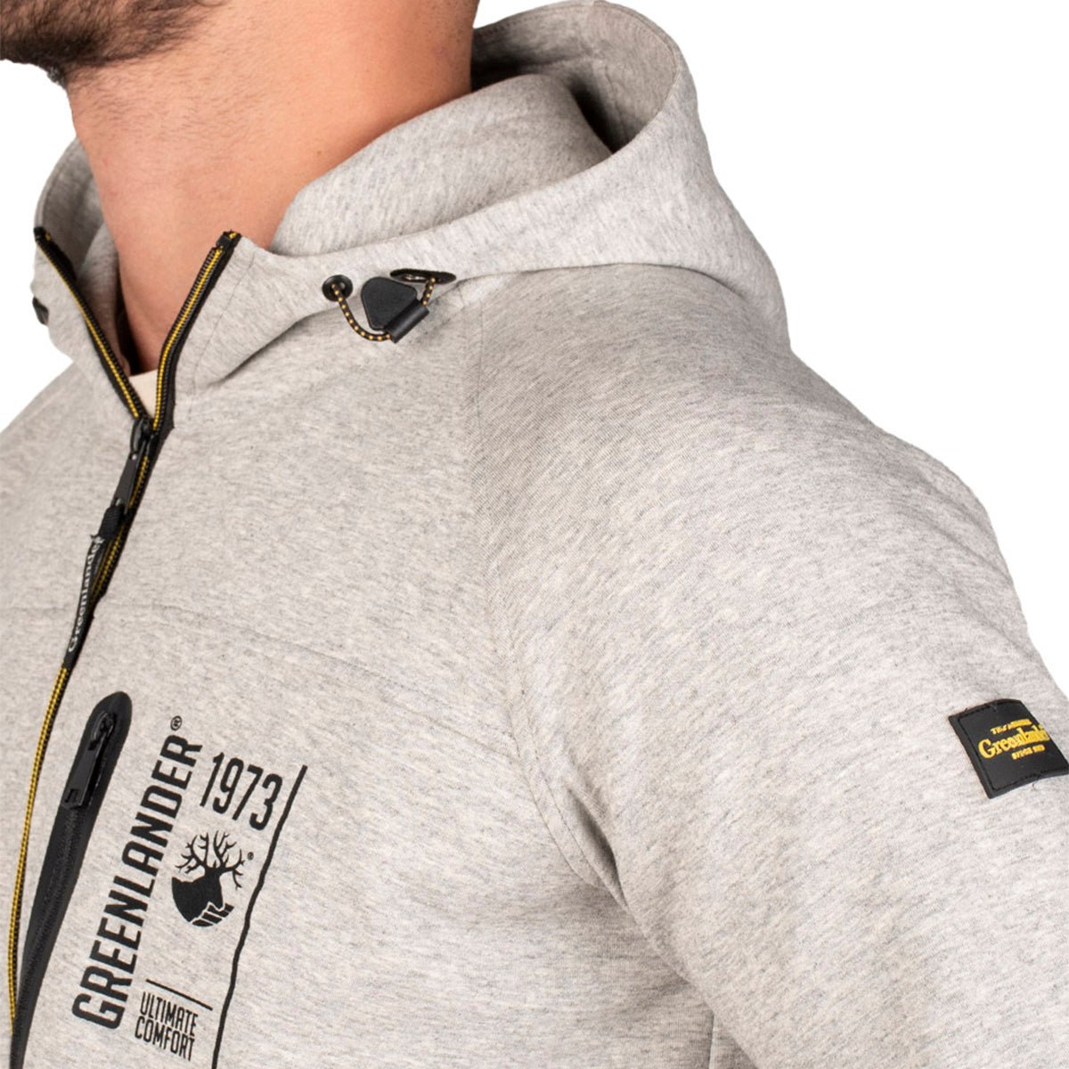 Foto 6 pulgar | Sudadera Greenlander Con Capucha Cierre Completo Y Bolsillos Con Cremallera Casual Para Hombre