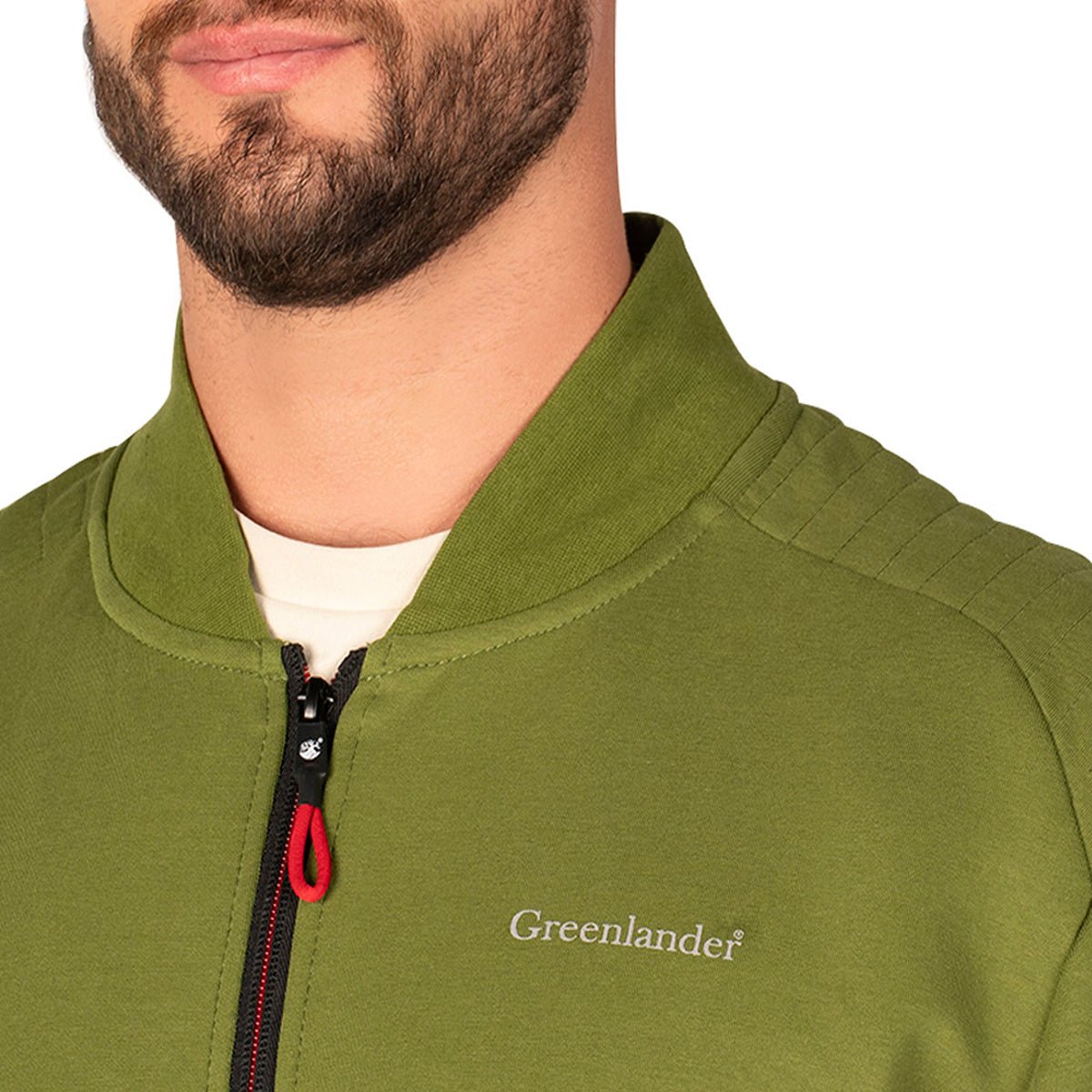 Foto 4 pulgar | Chamarra Greenlander Casual Con Cierre Estilo Deportivo Con Detalles Rojos Para Hombre