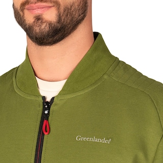 Foto 3 | Chamarra Greenlander Casual Con Cierre Estilo Deportivo Con Detalles Rojos Para Hombre
