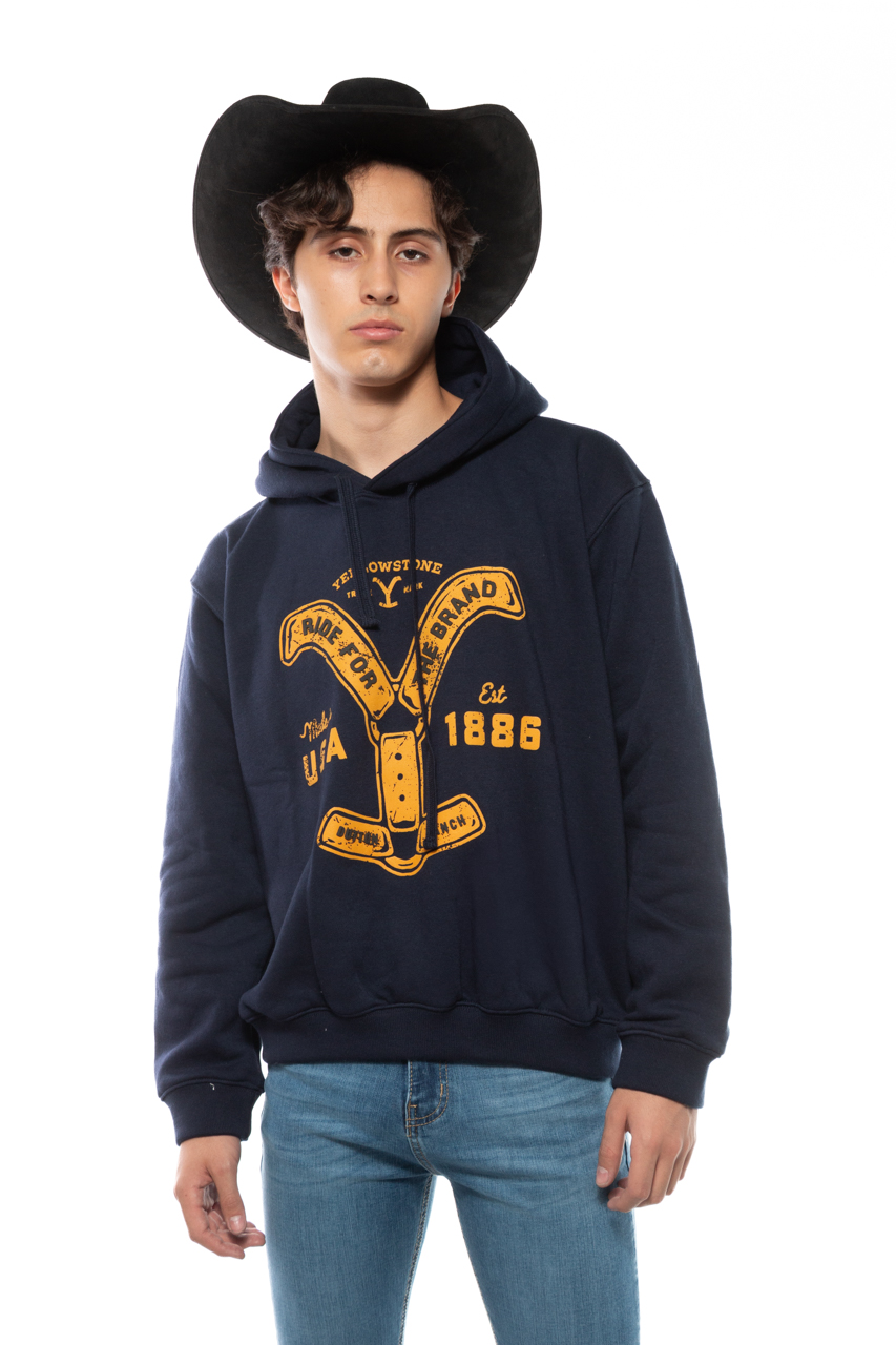 Foto 2 pulgar | Hoodie Yellowstone Ride The Brand Azul Marino