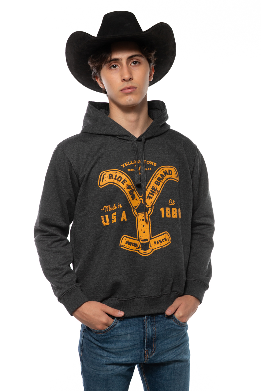Foto 7 | Hoodie Yellowstone Ride The Brand Gris Oxford