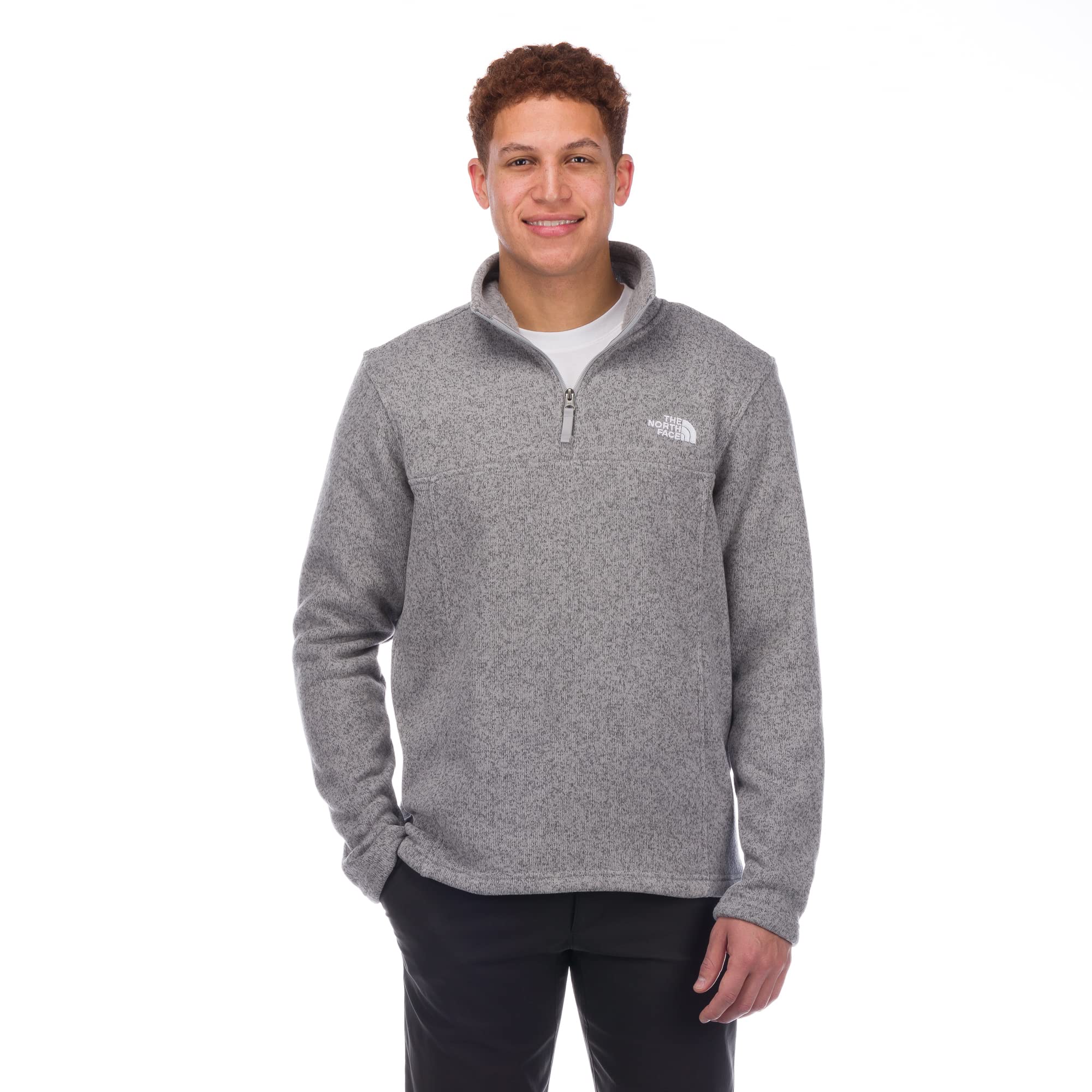 Foto 1 | Sudadera Tsillan Con Cremallera ¼ Para Hombre De The North Face, Color Gris Jaspeado, Talla Xl - Venta Internacional.