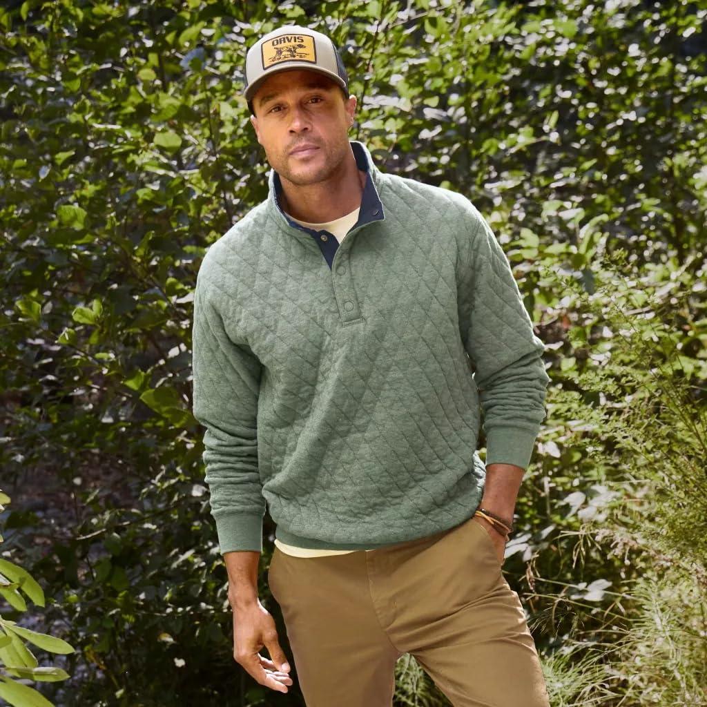 Foto 3 pulgar | Sudadera Orvis Outdoor Quilted Snap Para Hombre Aloe, Talla Xl - Venta Internacional.