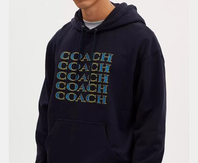 Foto 2 | Sudadera Coach Con Capucha Hoodie Cm828 Logo - Original