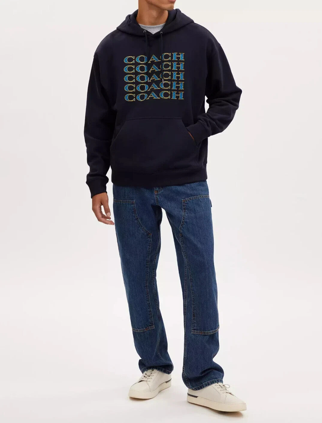 Foto 3 | Sudadera Coach Con Capucha Hoodie Cm828 Logo - Original
