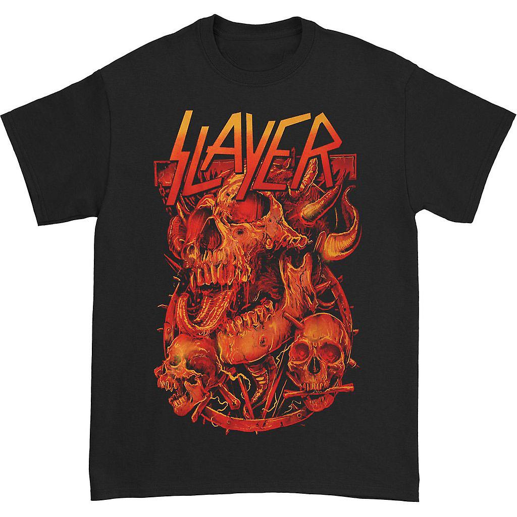 Foto 2 pulgar | Camiseta Rockinstone Slayer Three Skulls 2014 Para Hombre - Venta Internacional.