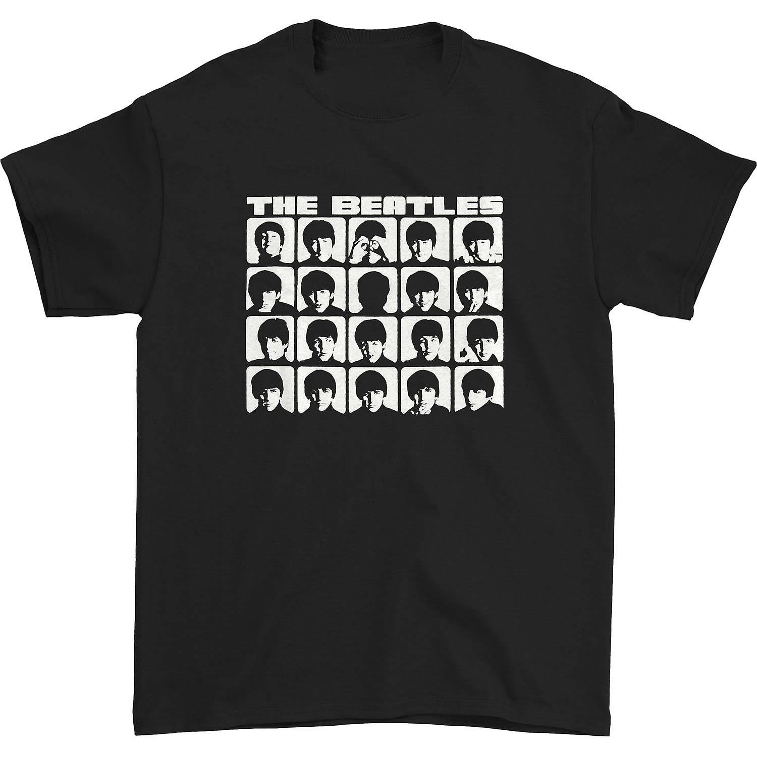 Foto 2 pulgar | Camiseta Rockinstone Beatles Hard Days Night Faces Mono - Venta Internacional.