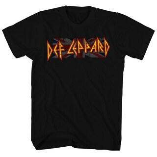 Foto 1 | Camiseta Rockinstone Def Leppard Con El Logotipo De Union Jack Para Hombre - Venta Internacional.
