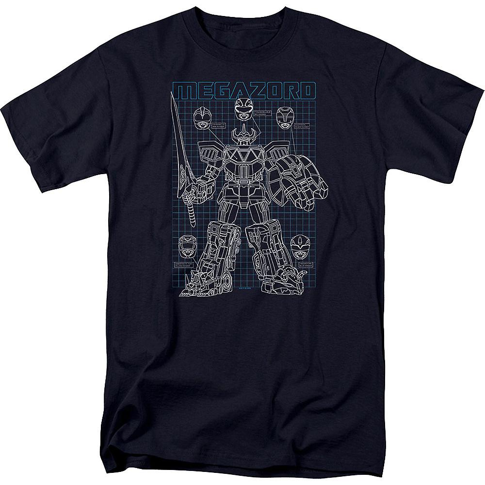 Foto 2 pulgar | Camiseta Rockinstone Schematic Megazord Mighty Morphin Power - Venta Internacional.