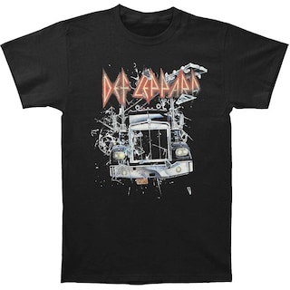 Foto 1 | Camiseta Rockinstone Def Leppard Through Night 100% Algodón - Venta Internacional.