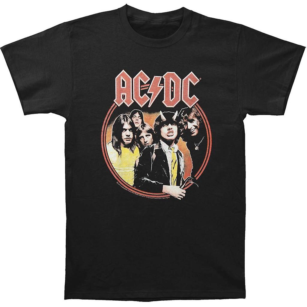 Camiseta Rockinstone Ac/dc Highway To Hell Circle Para Jóvenes - Venta Internacional.