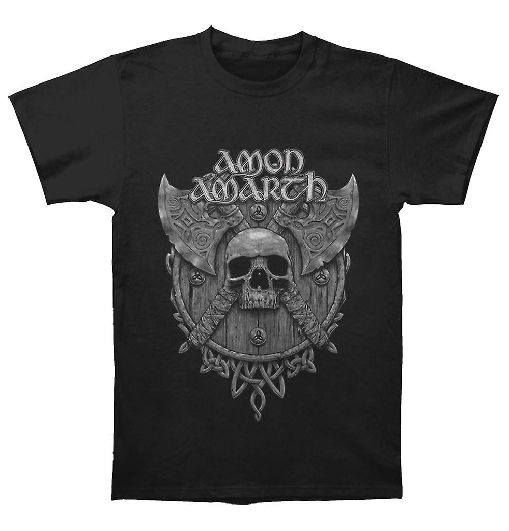 Camiseta Rockinstone Amon Amarth Grey Skull 100% Algodón - Venta Internacional.