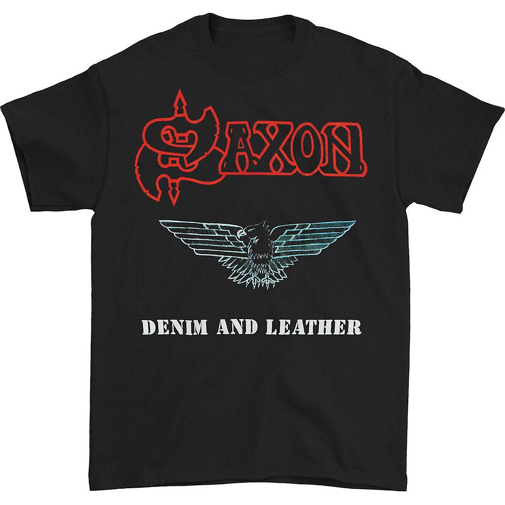 Camiseta Saxon Denim & Leather 100% Algodón Para Hombre - Venta Internacional.