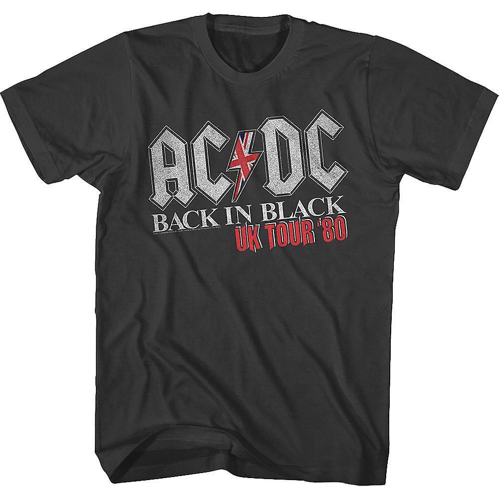 Foto 2 pulgar | Camiseta Rockinstone Back In Black Uk Tour Acdc Para Hombre - Venta Internacional.