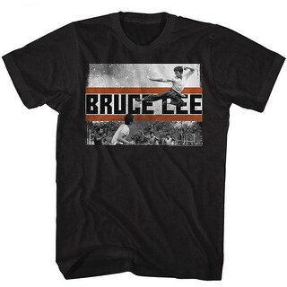 Foto 1 | Camiseta Rockinstone Bruce Lee Fly Kick 180 G/m² 100% Algodón - Venta Internacional.