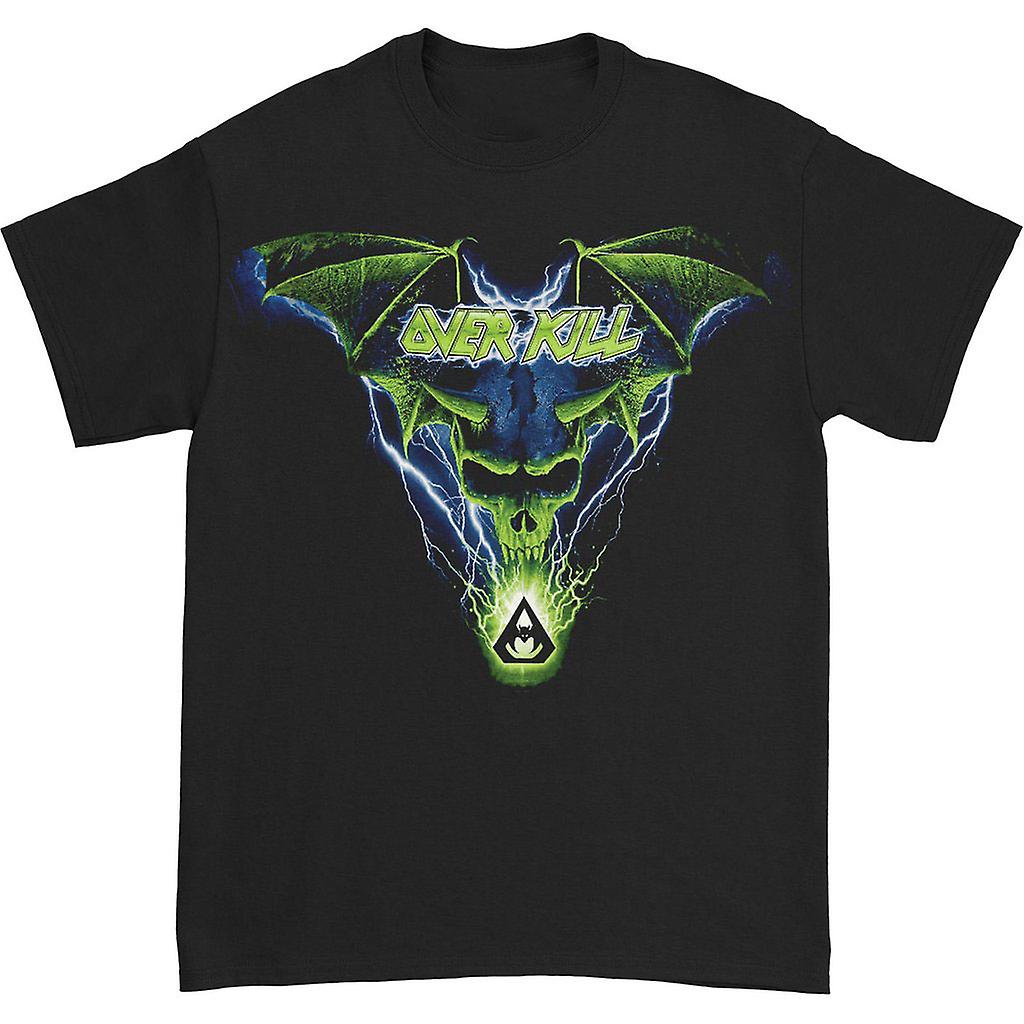 Foto 2 pulgar | Camiseta Rockinstone Overkill Allover Blue Batwing Skull - Venta Internacional.