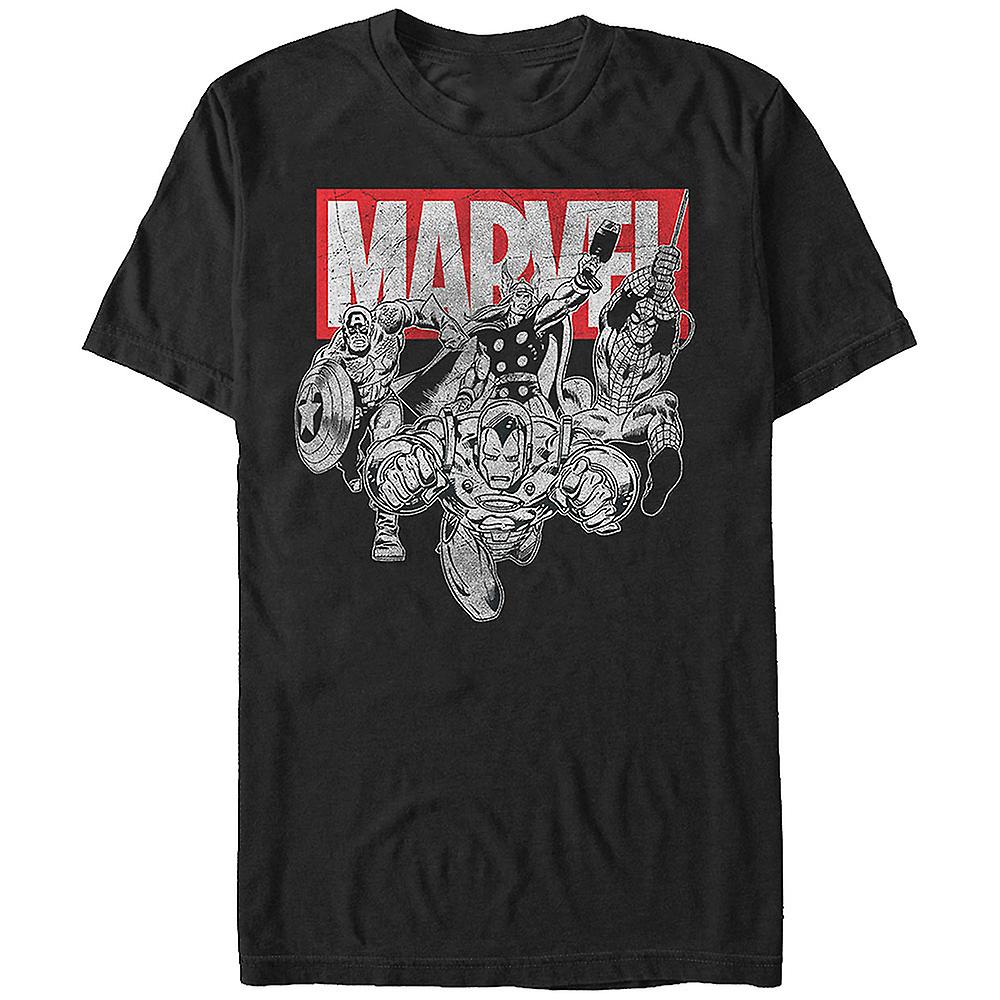 Foto 2 pulgar | Camiseta Marvel Comics Collage Rockinstone 100% Algodón - Venta Internacional.