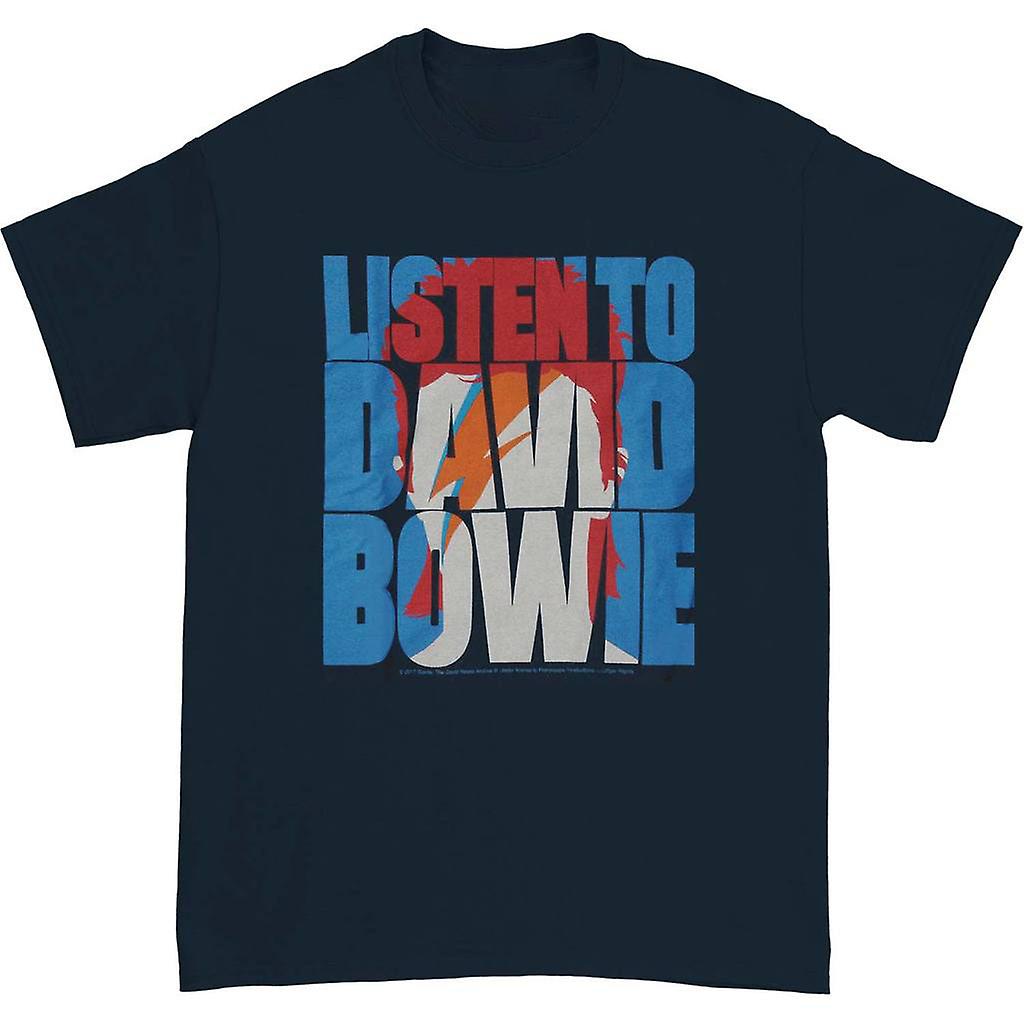 Foto 2 pulgar | Camiseta Rockinstone David Bowie Listen To Bowie Para Hombre - Venta Internacional.