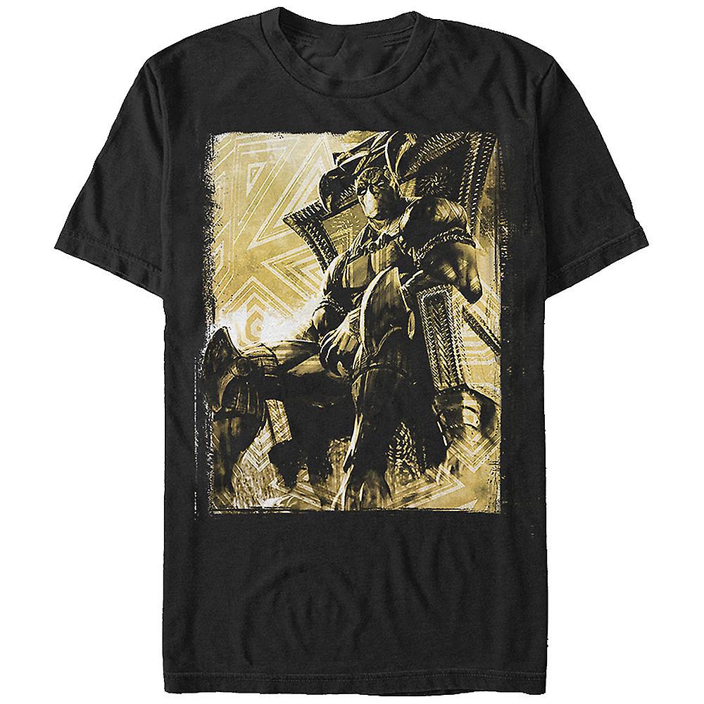 Foto 2 pulgar | Camiseta Rockinstone King's Throne Black Panther 180 G/m² - Venta Internacional.