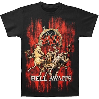 Foto 1 | Camiseta Rockinstone Slayer Hell Awaits Blood Print - Venta Internacional.