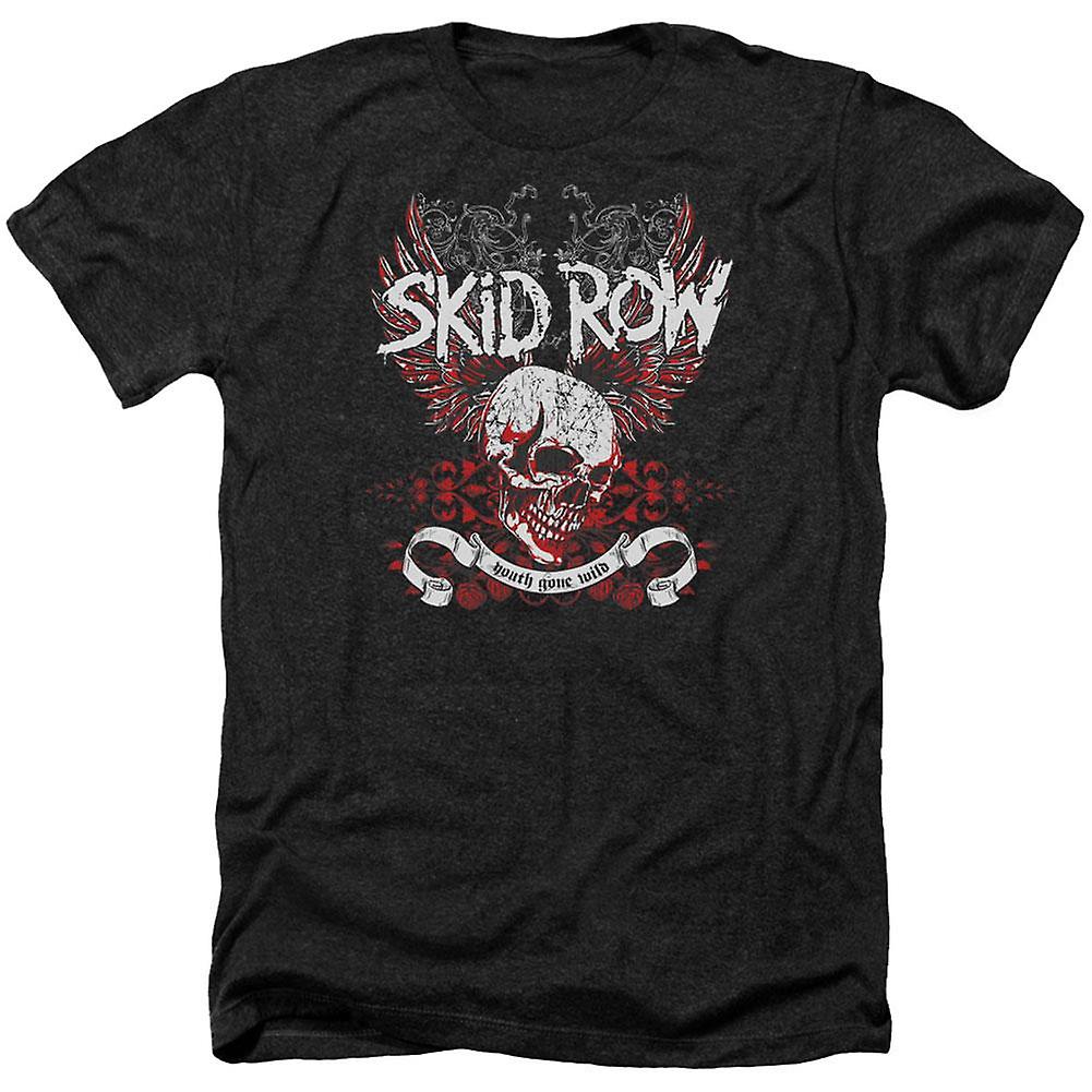 Camiseta Rockinstone Skid Row Winged Skull 100% Algodón - Venta Internacional.