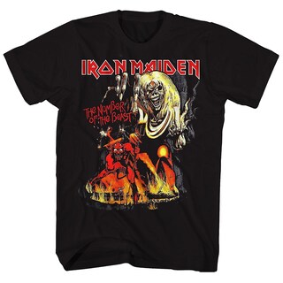 Foto 1 | Camiseta Rockinstone Iron Maiden Number Of The Beast Album Ar - Venta Internacional.