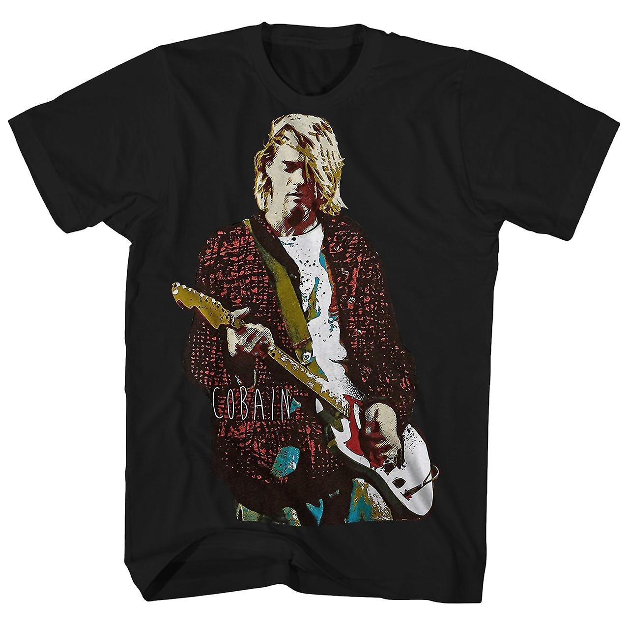 Foto 2 pulgar | Camiseta Rockinstone Nirvana Con Retrato De Kurt Cobain 180 G/m² - Venta Internacional.