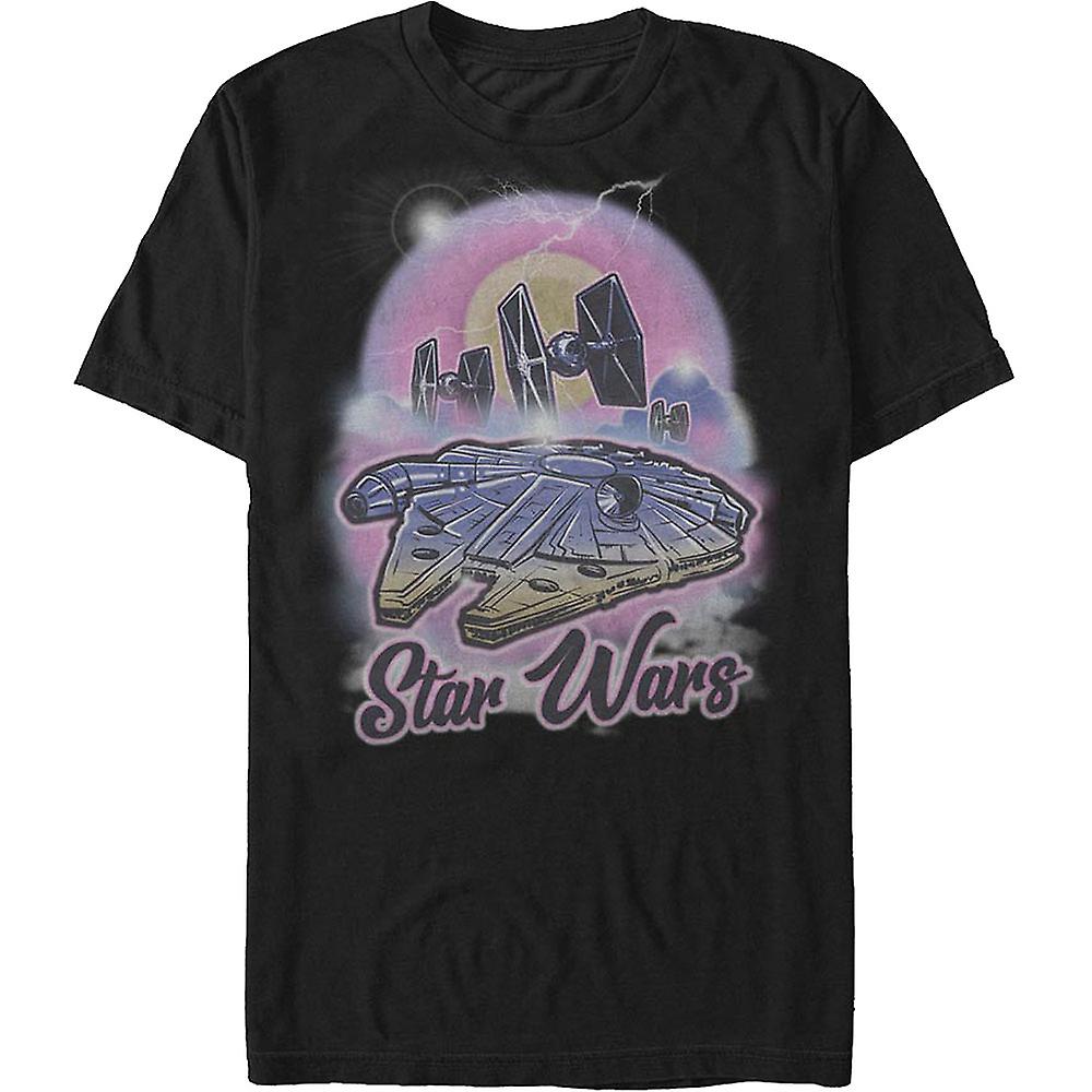 Foto 2 pulgar | Camiseta Rockinstone Airbrush Millennium Falcon Star Wars - Venta Internacional.