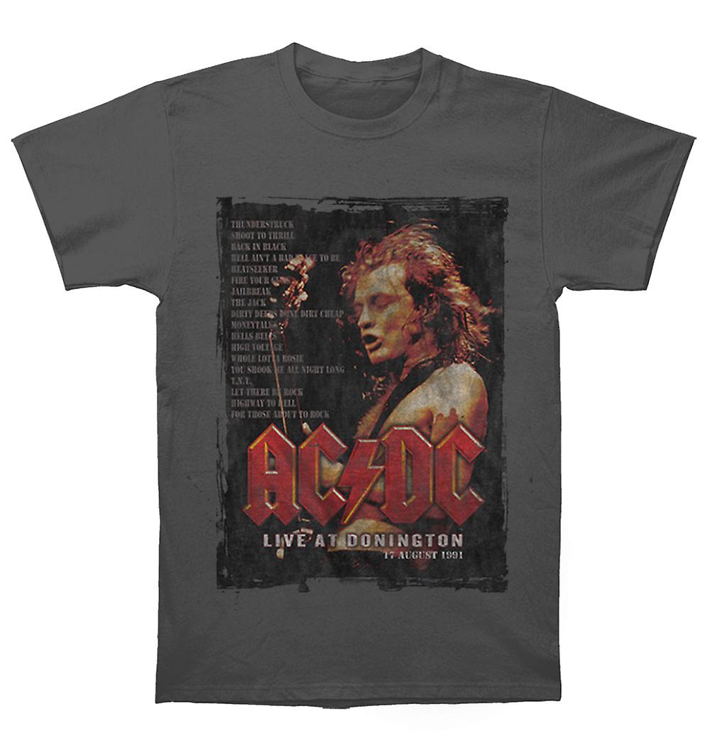 Foto 2 pulgar | Camiseta Rockinstone Acdc Donington Set List Charcoal - Venta Internacional.