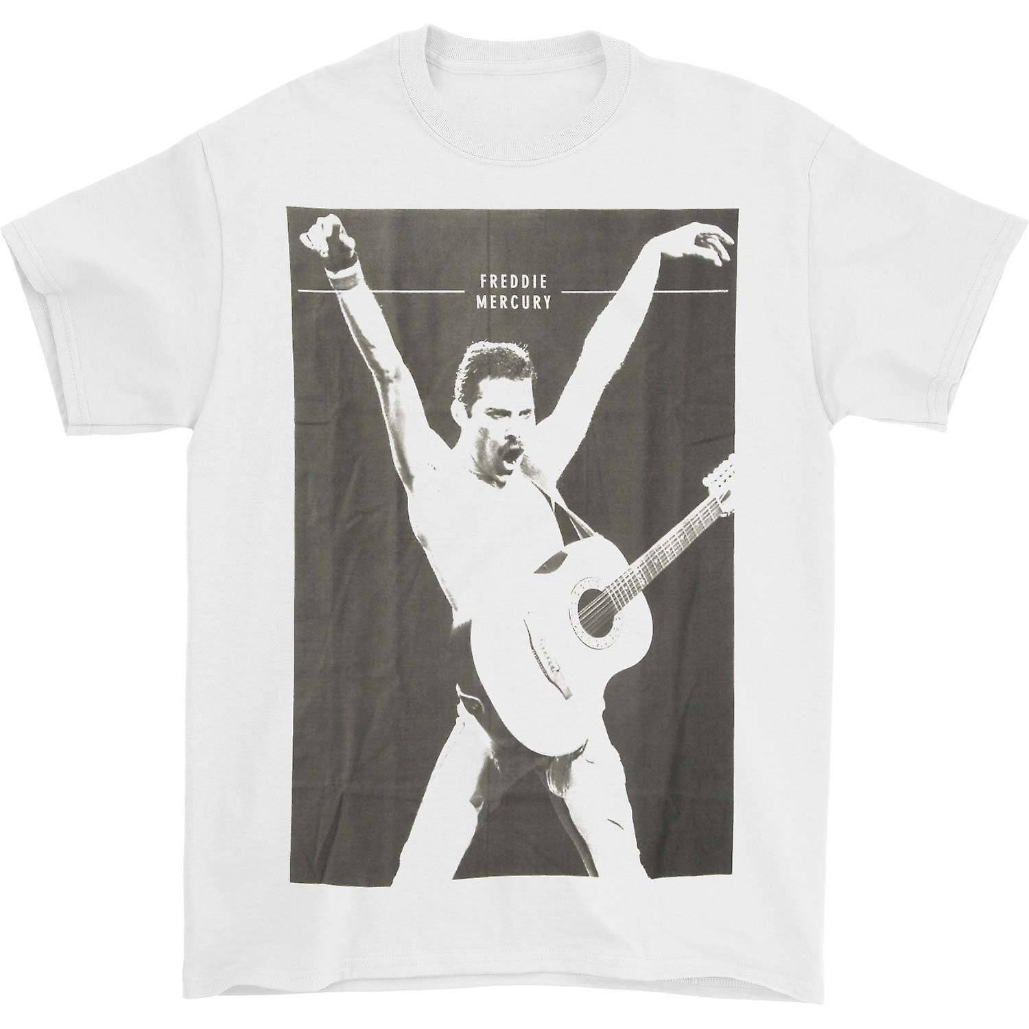 Foto 2 pulgar | Camiseta Rockinstone Queen Freddie & Guitar 100% Algodón - Venta Internacional.