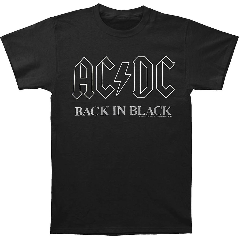 Foto 2 pulgar | Camiseta Rockinstone Ac/dc Back En Negro 3 180 G/m² 100% Algodón - Venta Internacional.